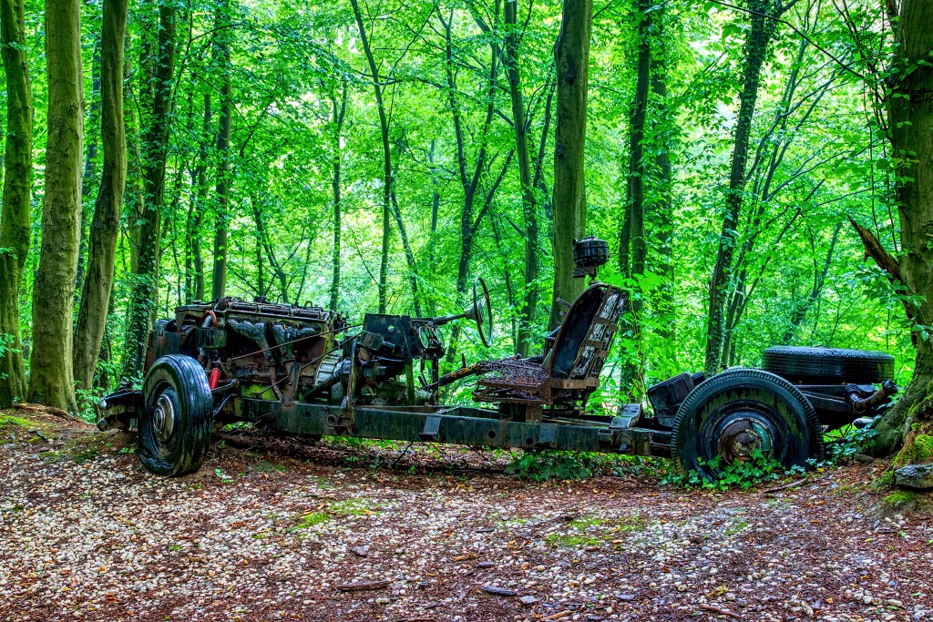 HDR Auto Skulpturen Park museum Neandertal oldtimer urbex decay abandoned derelict abandonne Michael Fröhlich froehlich Duitsland deutschland kunst art
